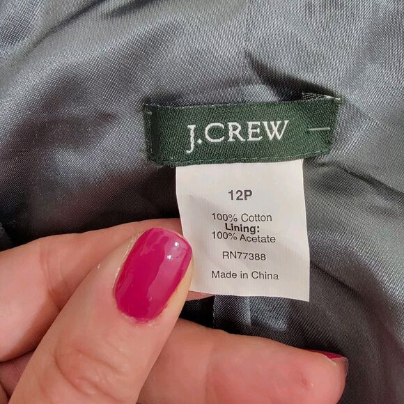 J. CREW Ecole Velvet Blazer Black Hook Eye Close Size 12 P EUC‎ - Picture 4 of 16